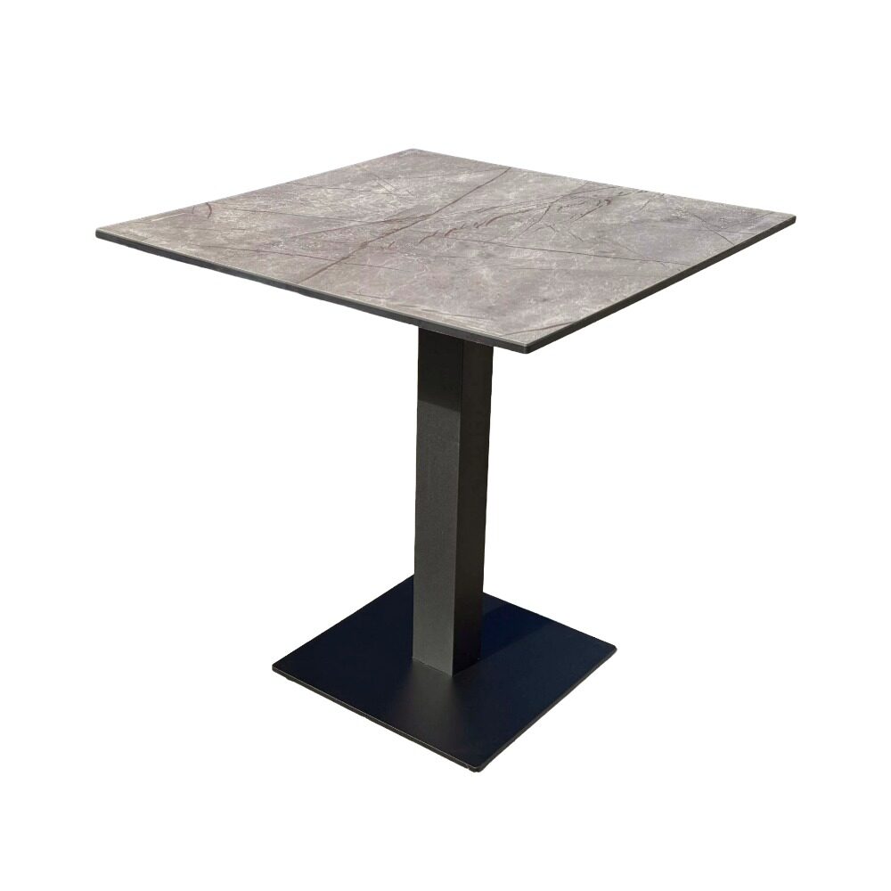 HPL Compact kahvilapöytä 69x69 cm, Grey Stone sisä- ja ulkokäyttöön