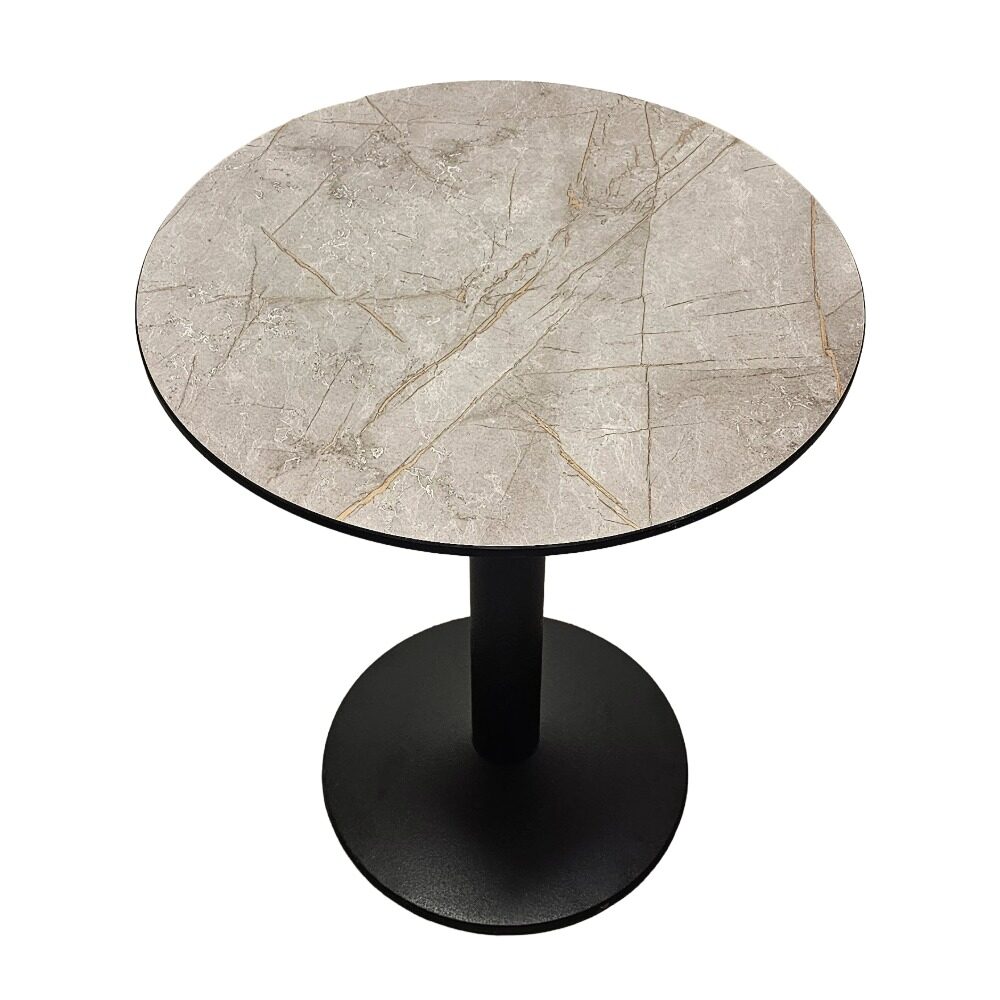 HPL Compact pöytä Ø59 cm, Grey Stone Top HPL Compact pöytä Ø59 cm, Grey Stone pyöreä kahvilapöytä