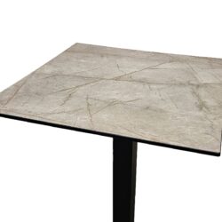 HPL Compact pystypöytä 69x69 cm, Grey Stone pystis ravintolaan tai kahvilaan sisä- ja ulkokäyttöön