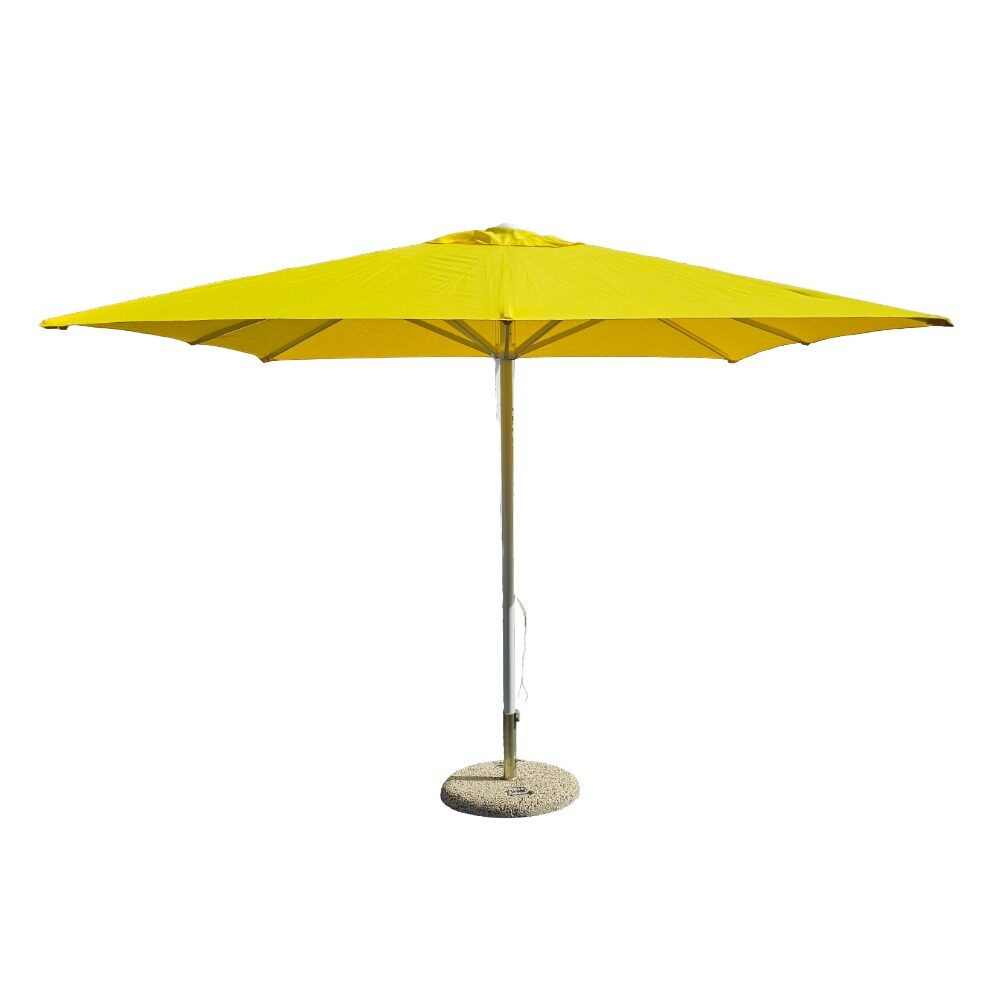 Keltainen aurinkovarjo edestä Keltainen aurinkovarjo edestä