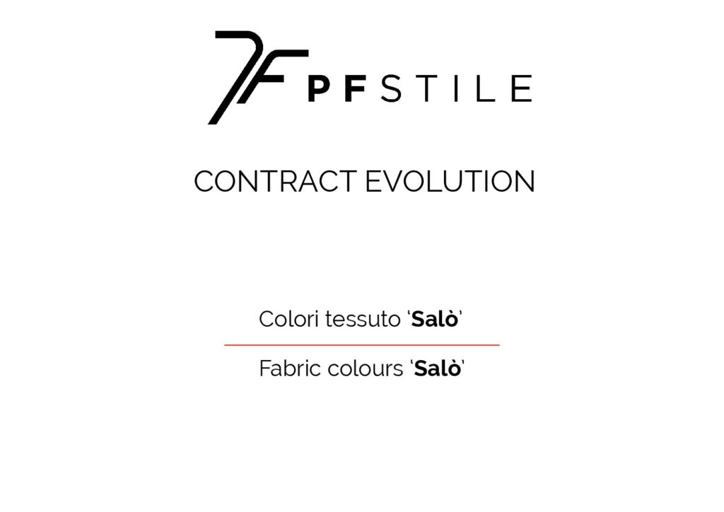 Fabric colours Salò, ensimmäinen sivu