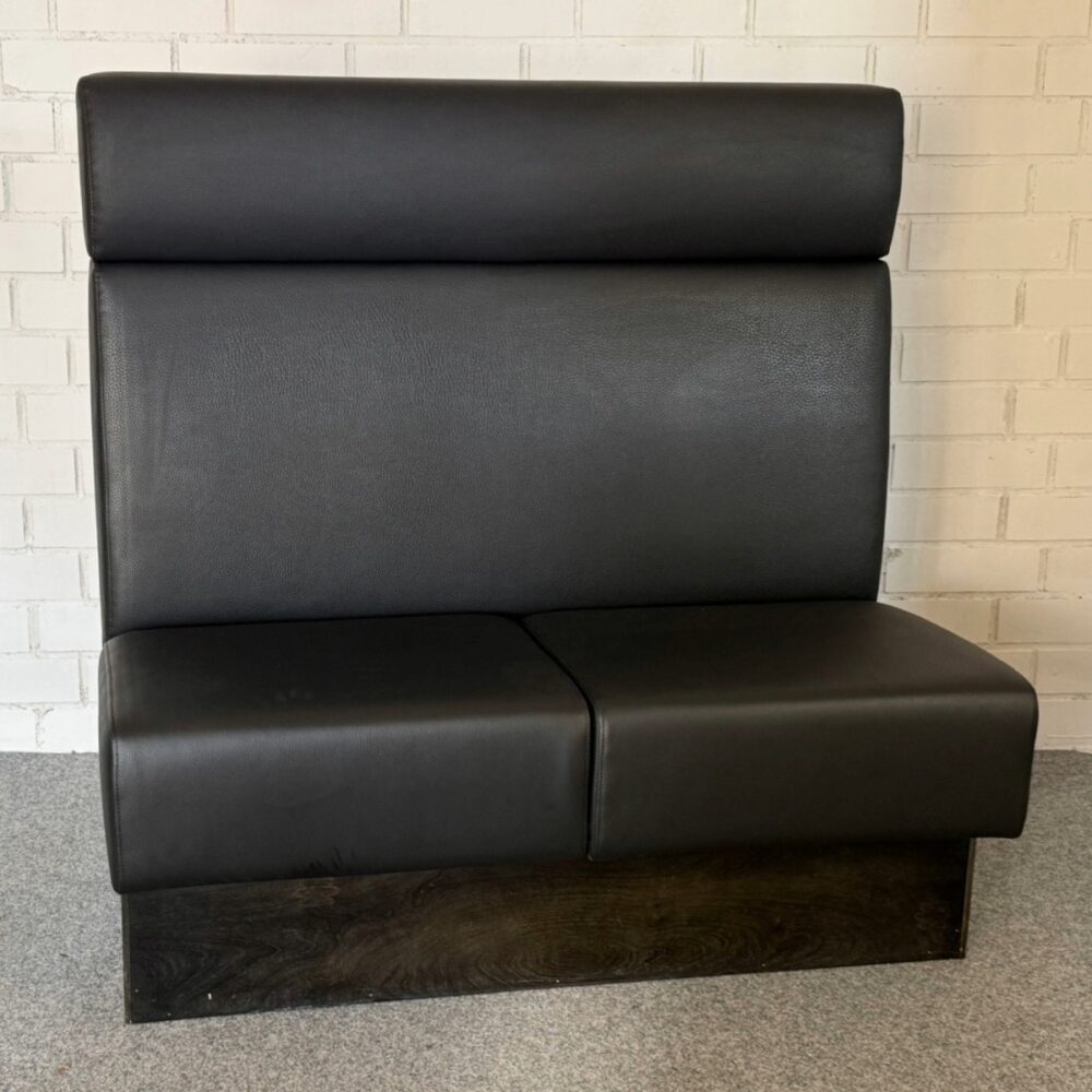Käytetty loosisohva ravintolaan 120 cm, musta/pähkinä